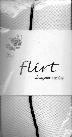 (image for) Flirt Ivory Fishnet Tights with Black Back Seam